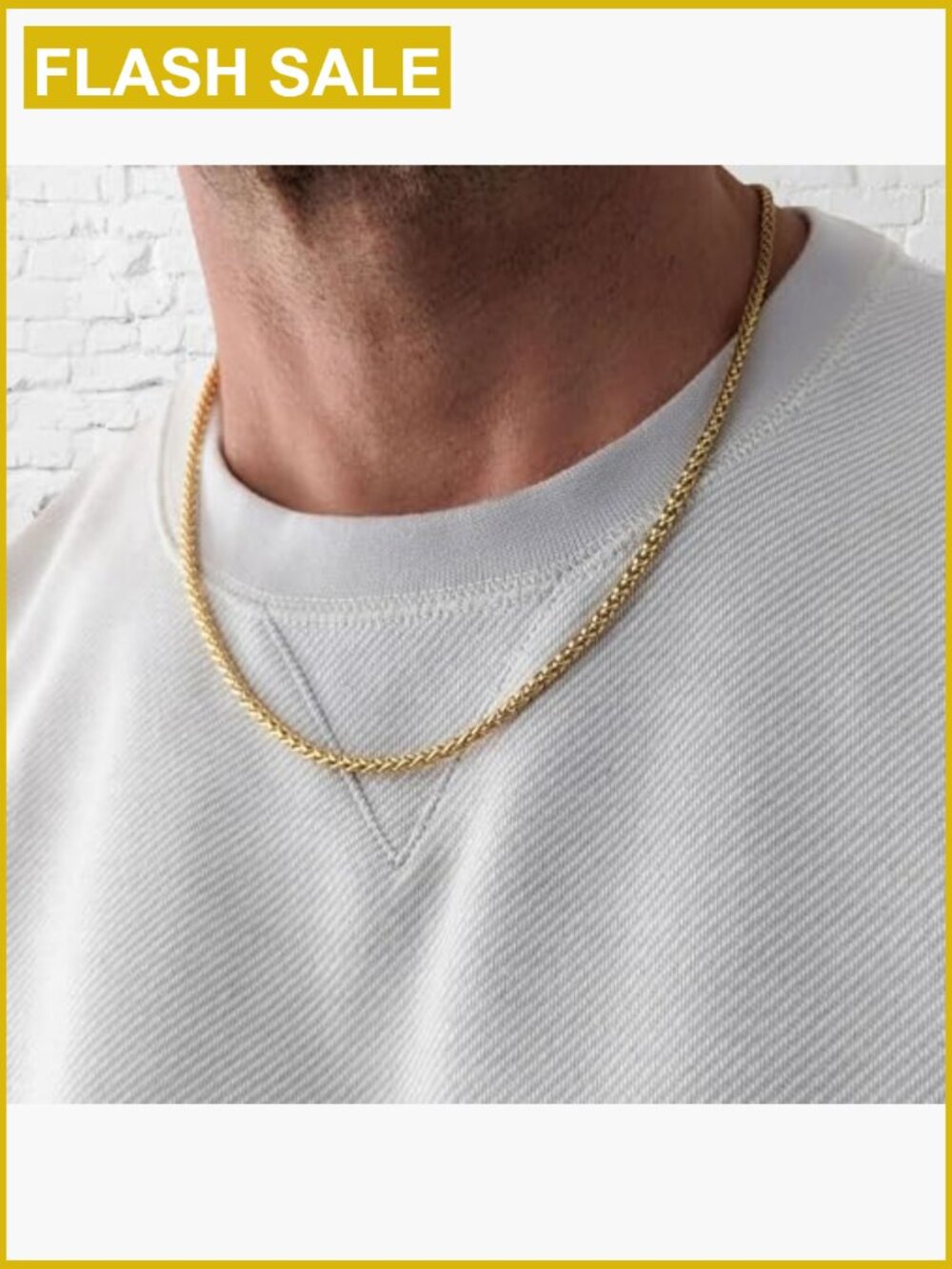 3mm Stainless Steel Wheat Chain Necklace Lobster Claw Clasp 16-36in - Picture 2 of 7